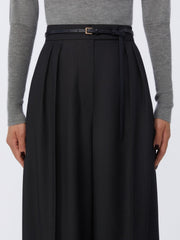 Natural leather belt - Black