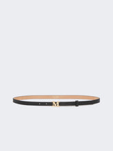 Leather Monogram belt - Black