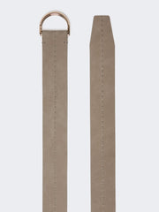 Nubuck leather double-wrap belt - Turtledove