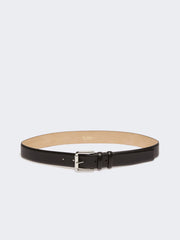 Natural leather belt - Black