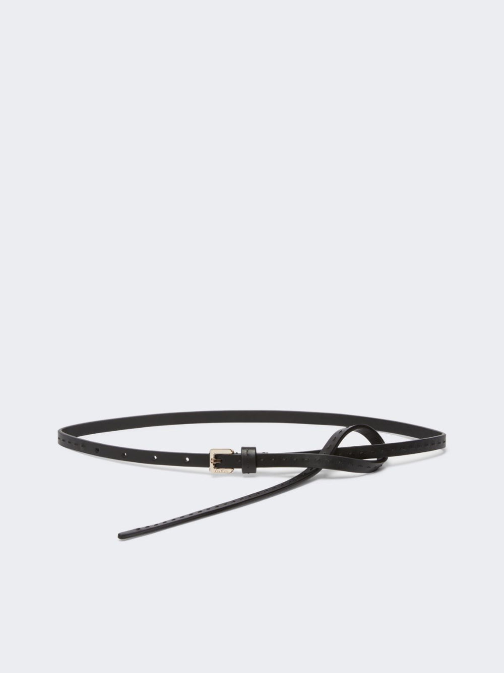 Natural leather belt - Black