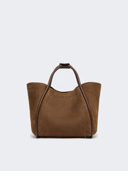 Small Nubuck leather Marine bag - Dark brown