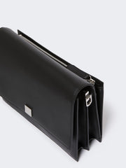 Medium crossbody bag in leather - Black