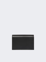 Small crossbody bag in leather - Black