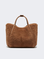 Medium Teddy fabric Marine bag - Camel