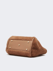 Medium Teddy fabric Marine bag - Camel