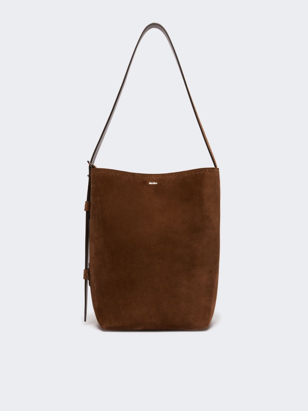 Small Archetipo bag in split leather - Dark brown