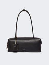Natural leather bowler bag - Black