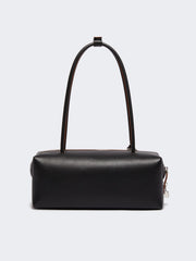 Natural leather bowler bag - Black