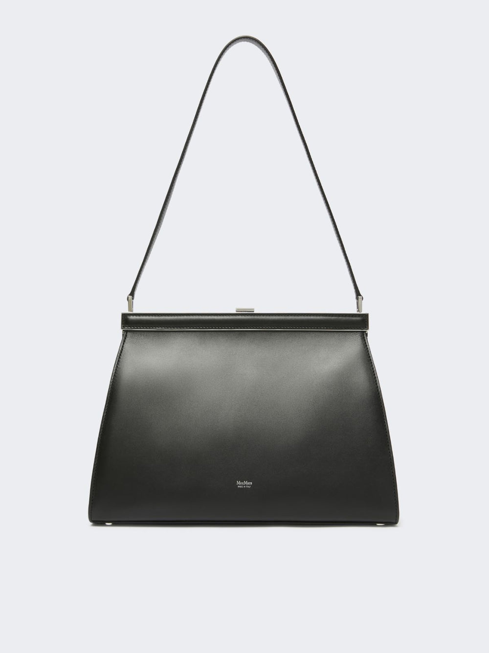 Low-sheen leather handbag - Black