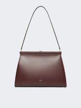 Low-sheen leather handbag - Bordeaux