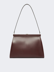 Low-sheen leather handbag - Bordeaux