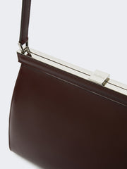 Low-sheen leather handbag - Bordeaux