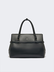 Natural leather handbag - Black