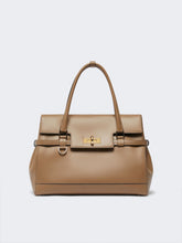 Natural leather handbag - Mud