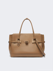 Natural leather handbag - Mud