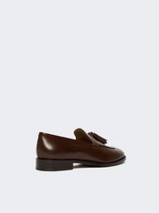 Tasselled leather loafers - Cocoa