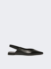 Nappa leather flat slingbacks - Black