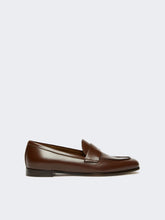 Semi-glossy leather moccasins - Cocoa