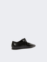 Smooth leather ballet flats - Black