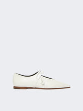 Smooth leather ballet flats - Ivory