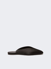 Viscose and silk satin mules - Black