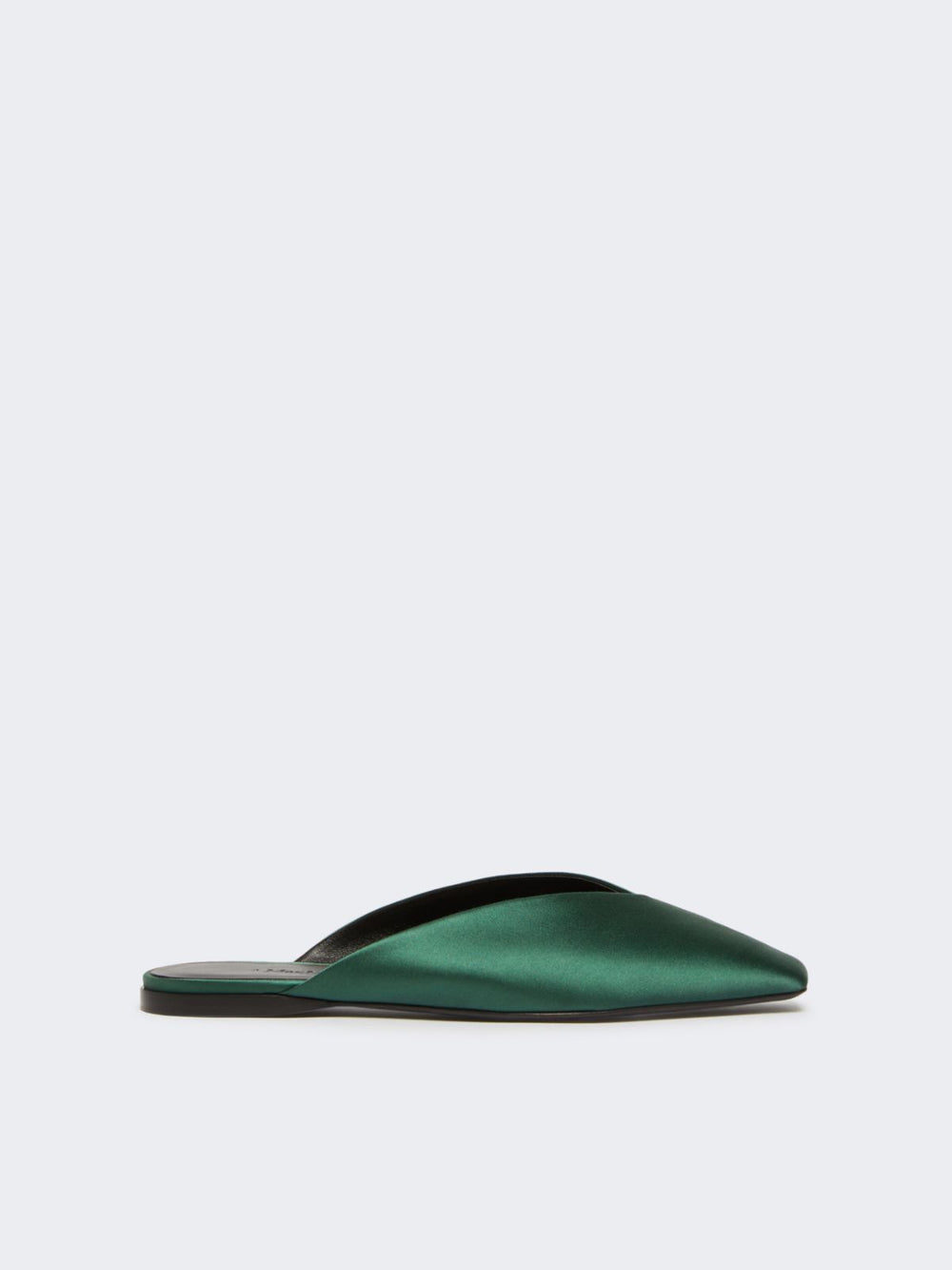 Viscose and silk satin mules - Emerald