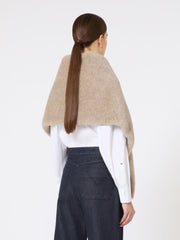 Alpaca and cashmere Teddy stole - Moss green