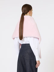 Alpaca and wool Teddy stole - Beige pink