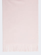 Embroidered and fringed cashmere stole - Pink