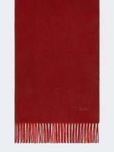 Cashmere logo stole - Red purple