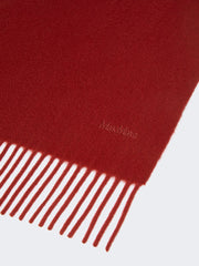 Cashmere logo stole - Red purple