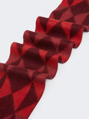 Jacquard cashmere scarf - Red purple