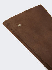 Long suede nappa gloves - Brown