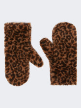 Mittens in jacquard-knit alpaca and wool Teddy fabric - Beige