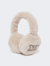 Alpaca and wool Teddy fabric earmuffs - Beige