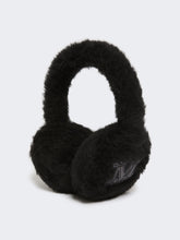 Alpaca and wool Teddy fabric earmuffs - Black