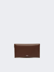 Leather envelope wallet - Cocoa