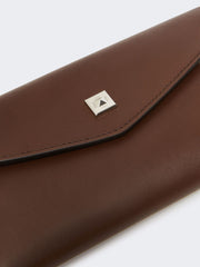 Leather envelope wallet - Cocoa