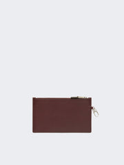 Wrist-strap leather pouch - Bordeaux