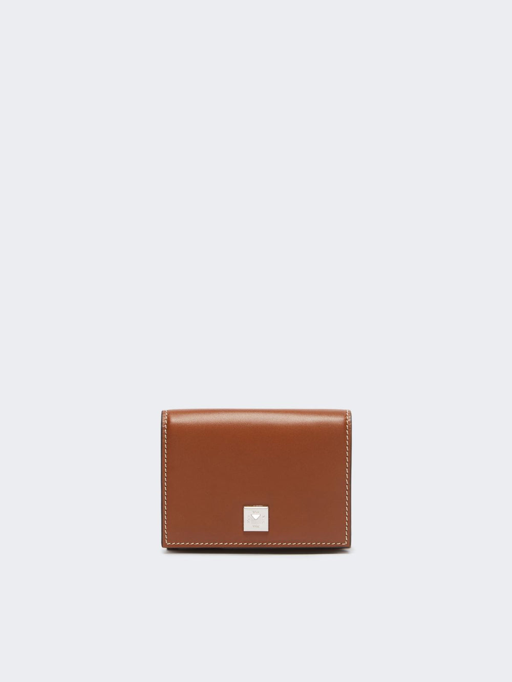 Leather tri-fold purse - Amber brown