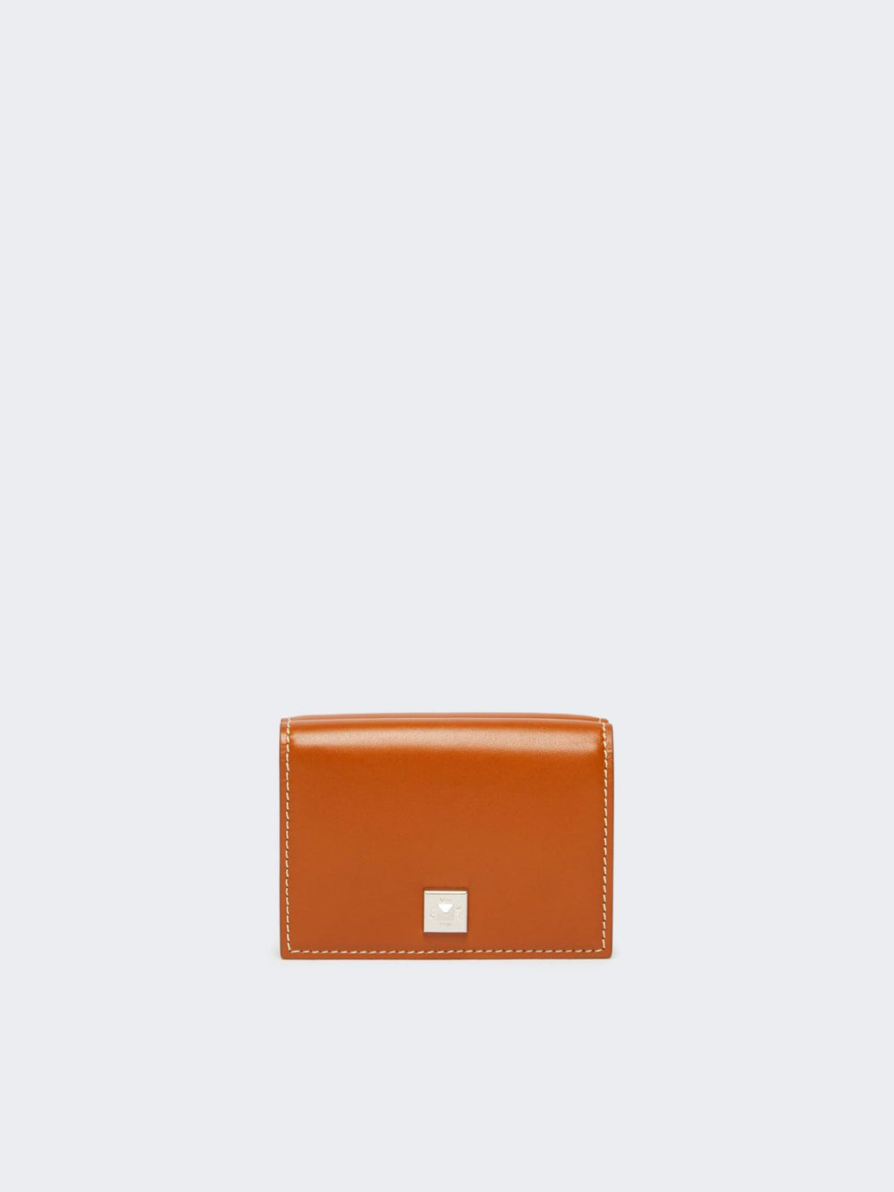 Leather tri-fold purse - Rust