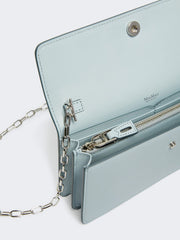 Leather phone pouch - Sky blue