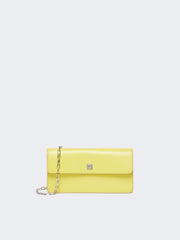 Leather phone pouch - Yellow