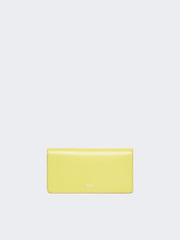 Leather phone pouch - Yellow