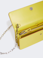 Leather phone pouch - Yellow