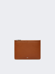 Leather tablet sleeve - Amber brown