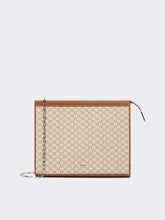 Cotton jacquard medium pouch - Hazelnut brown