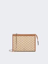 Cotton jacquard extra small pouch - Hazelnut brown