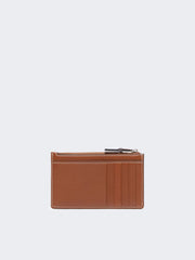 Leather card holder - Amber brown